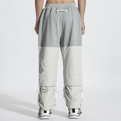 Patchwork panel Warrior Sweatpants With Elastic Waistband For men