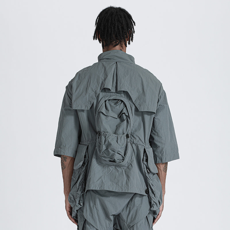 Cyberpunk Aesthetic Warrior Jackets With Multi-Pocket Design For men