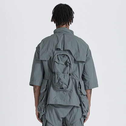 Cyberpunk Aesthetic Warrior Jackets With Multi-Pocket Design For men