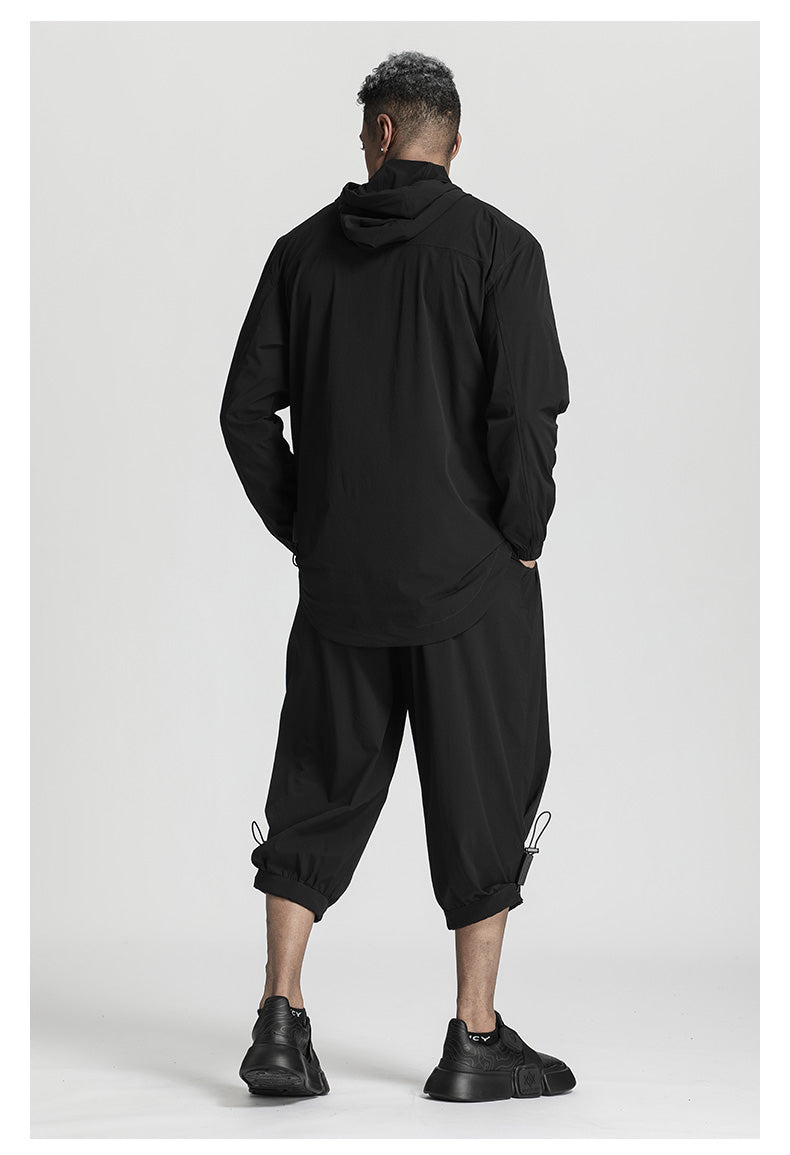 Techwear Style Warrior Jackets With Adjustable Drawstring For men