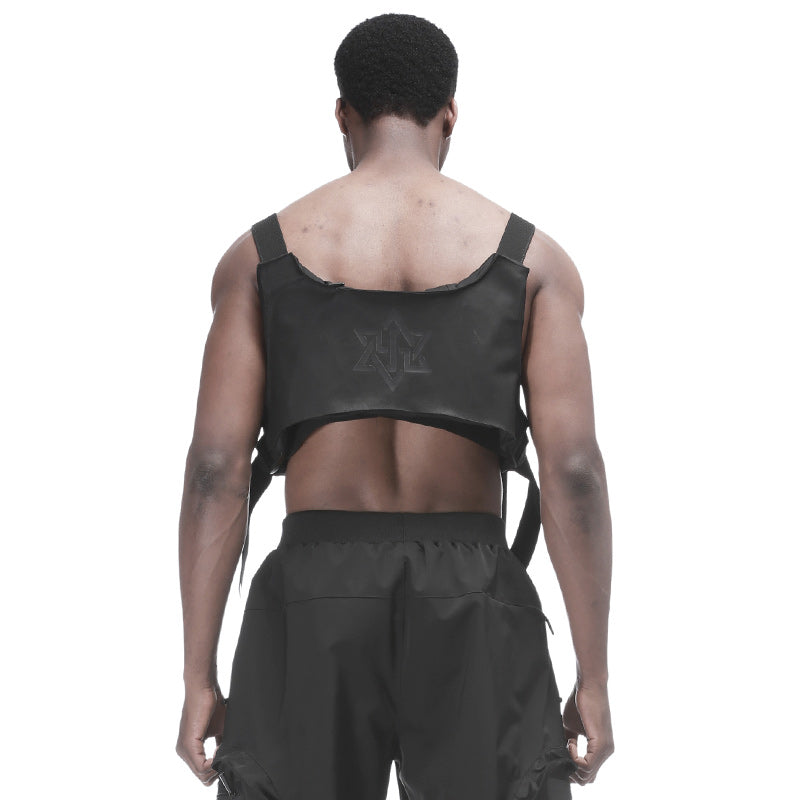 Cyberpunk Aesthetic Warrior Vests With Multi-Pocket Design For men