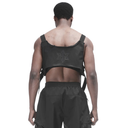 Cyberpunk Aesthetic Warrior Vests With Multi-Pocket Design For men