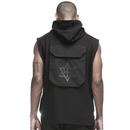 Streetwear Warrior Tank Tops (Sleeveless Tops) With Multi-Pocket Design For men
