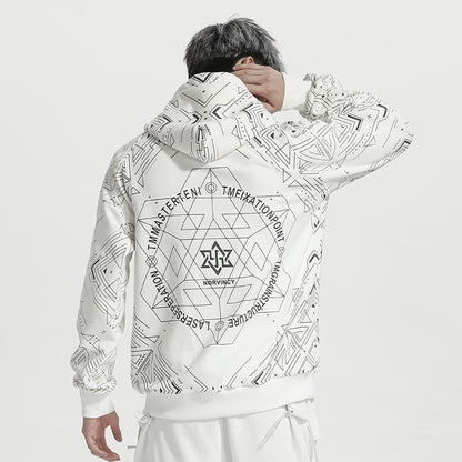 Avant-Garde Warrior Hoodies & Sweatshirts With Adjustable Drawstring For men