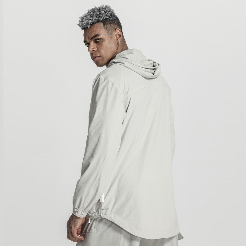 Techwear Style Warrior Jackets With Adjustable Drawstring For men
