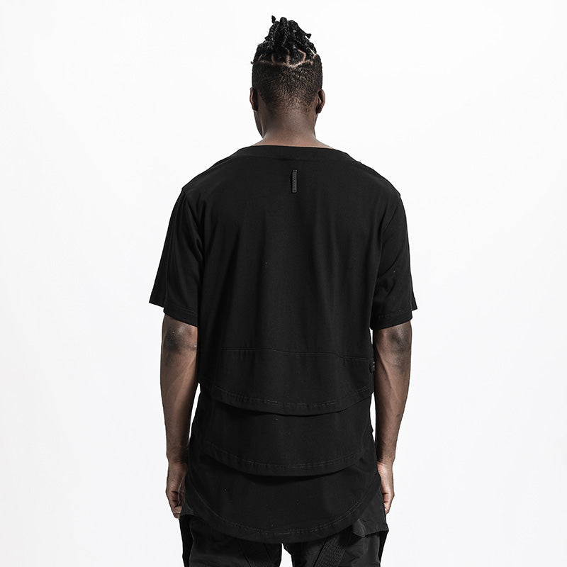 Patchwork panel Warrior T-Shirts With Durable Ripstop For men