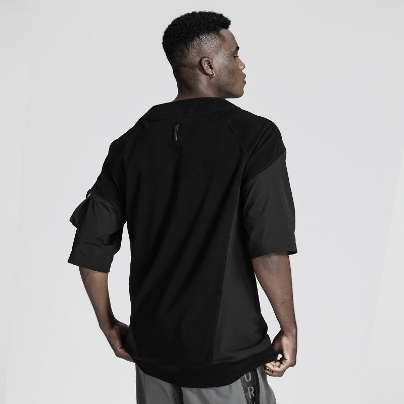 Patchwork panel Warrior T-Shirts With Durable Ripstop For men