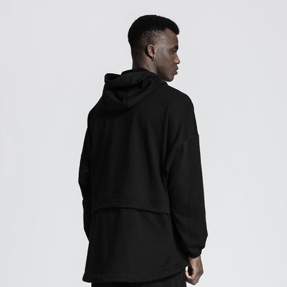 Patchwork panel Warrior Hoodies & Sweatshirts With Adjustable Drawstring For men