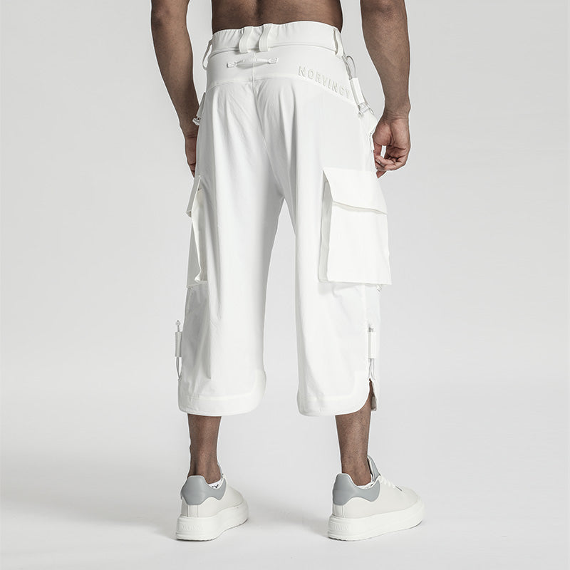 Techwear Style Warrior Shorts With Multi-Pocket Design For men