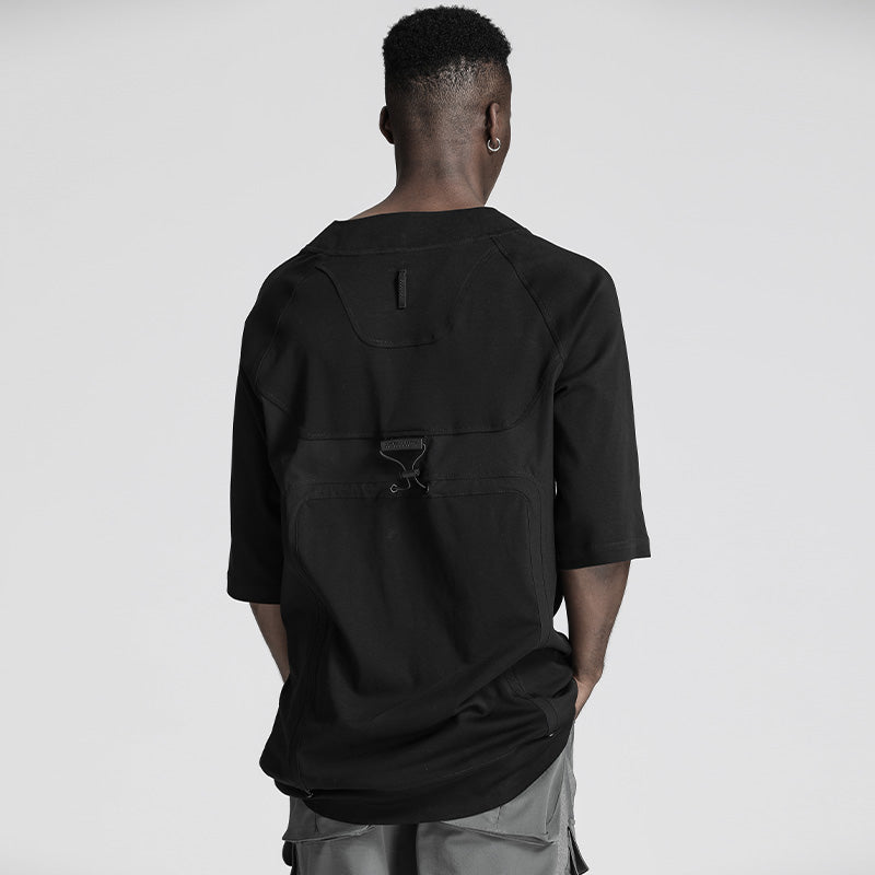 Patchwork panel Warrior T-Shirts With Durable Ripstop For men