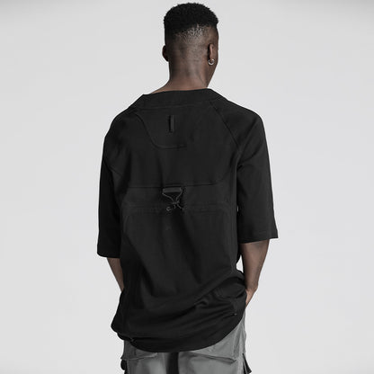 Patchwork panel Warrior T-Shirts With Durable Ripstop For men