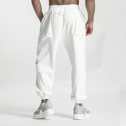 Patchwork panel Warrior Sweatpants With Multi-Pocket Design For men