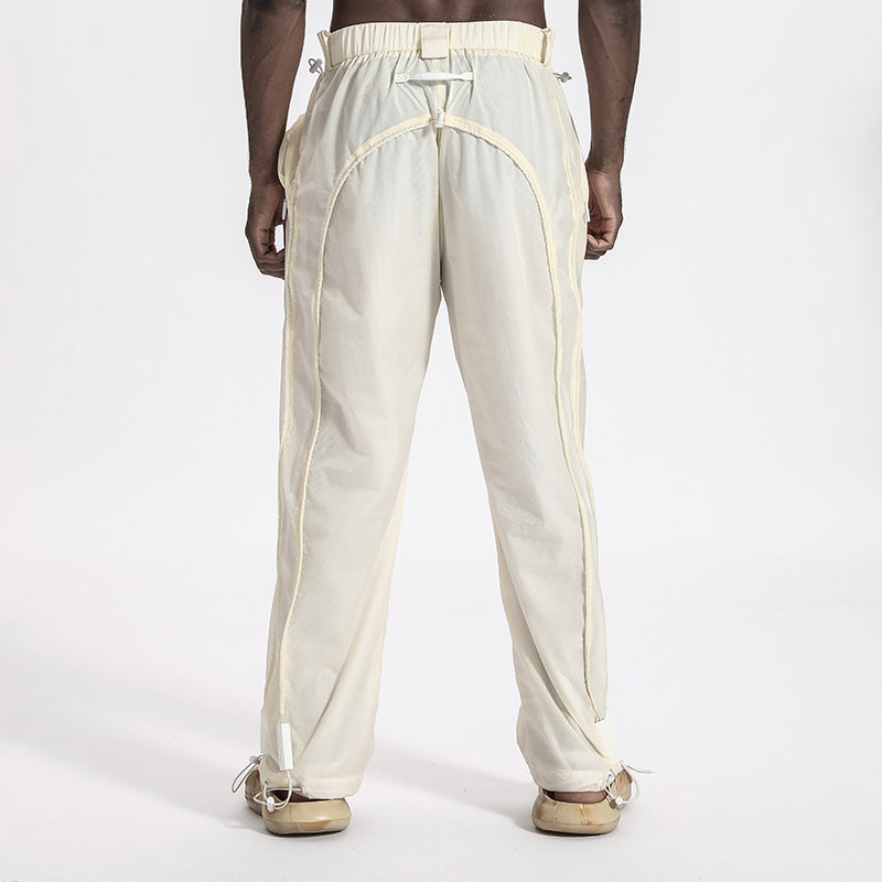 Futuristic Design Warrior joggers With Breathable Mesh For men