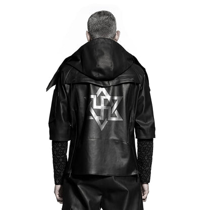 Cyberpunk Aesthetic Warrior Jackets With Ribbed Cuffs/Hem For men