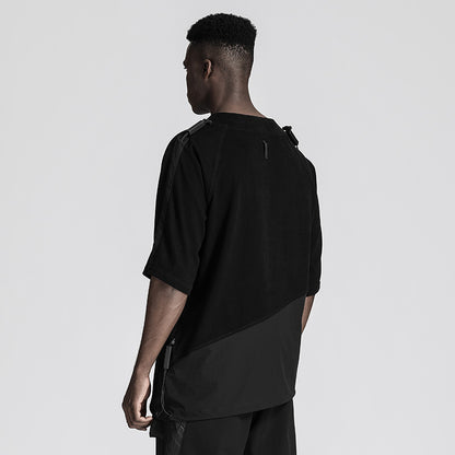 Patchwork panel Warrior T-Shirts With Durable Ripstop For men