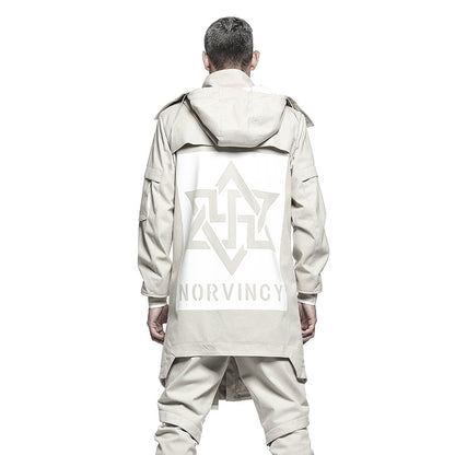 Longline Warrior Coats With Two-Way Zipper For men