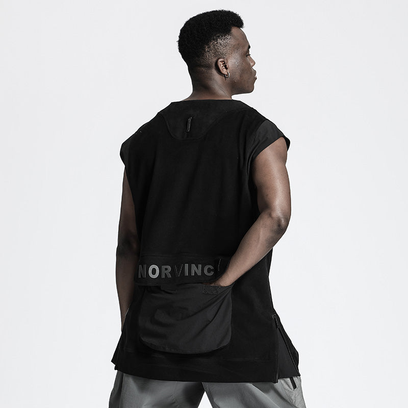 Patchwork panel Warrior Tank Tops (Sleeveless Tops) With Durable Ripstop For men