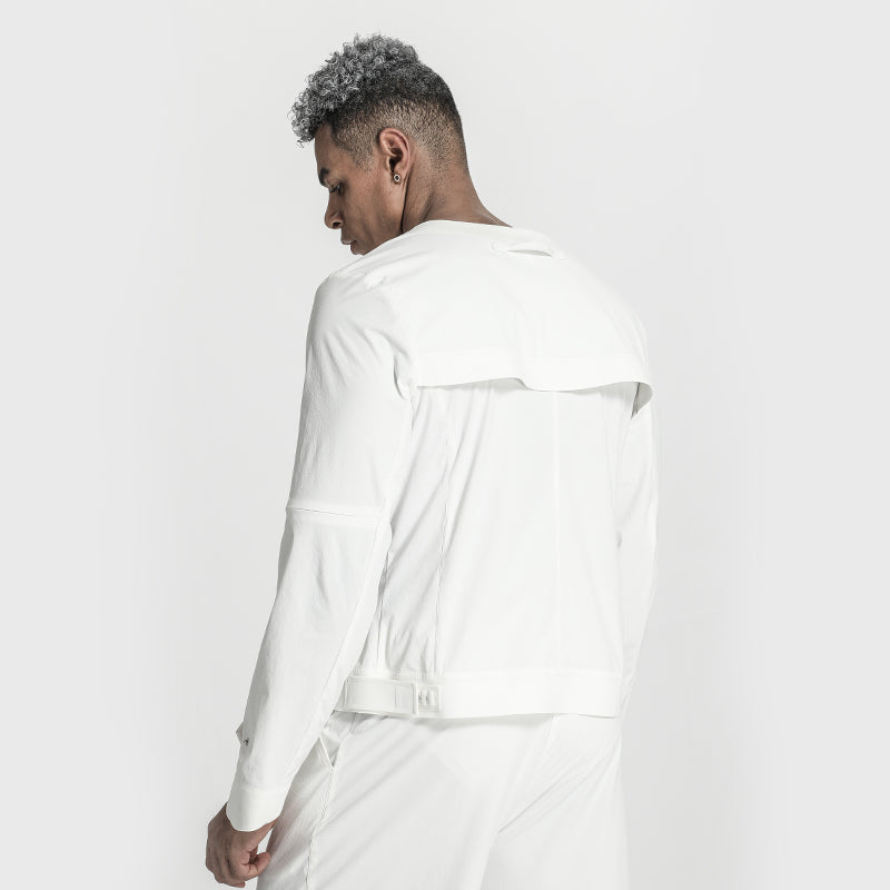 Cropped Length Warrior Jackets With Magnetic Buckles For men