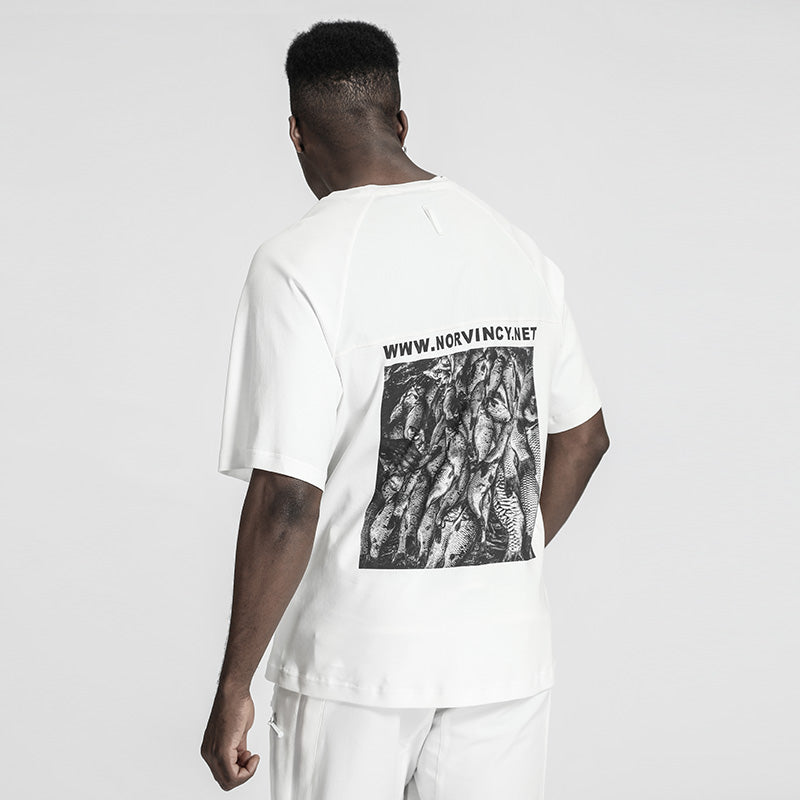 Patchwork panel Warrior T-Shirts With Durable Ripstop For men