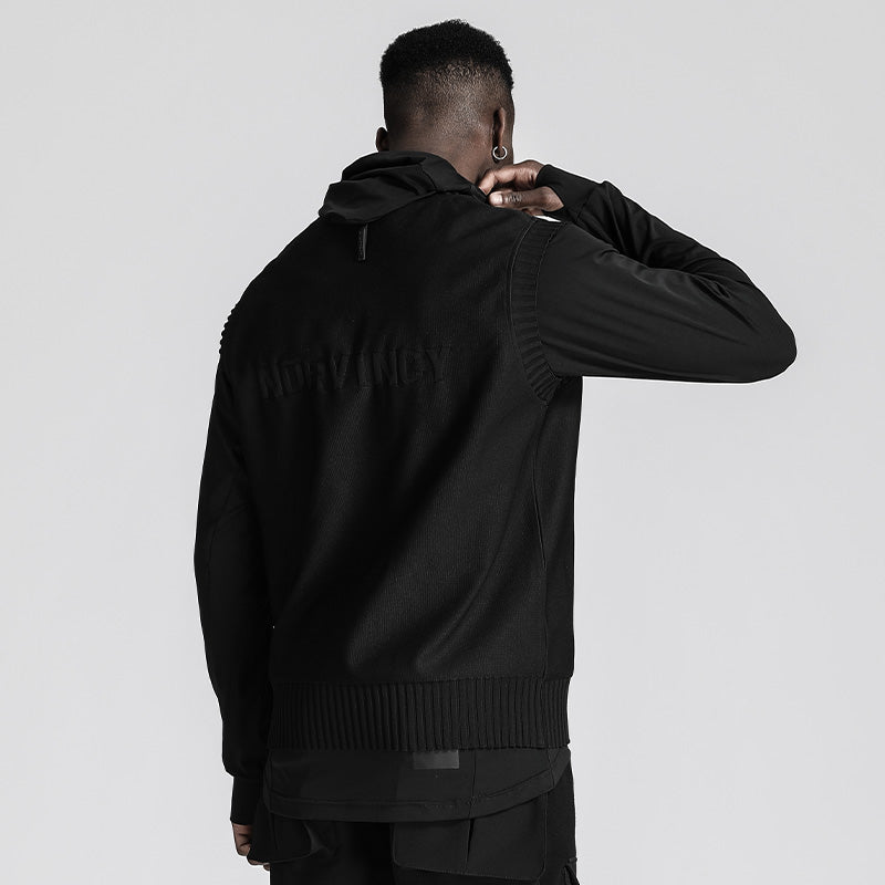 Futuristic Design Warrior Knitwear With Breathable Mesh For men