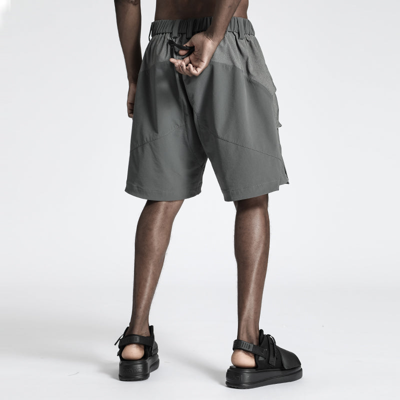 Futuristic Design Warrior Shorts With Multi-Pocket Design For men