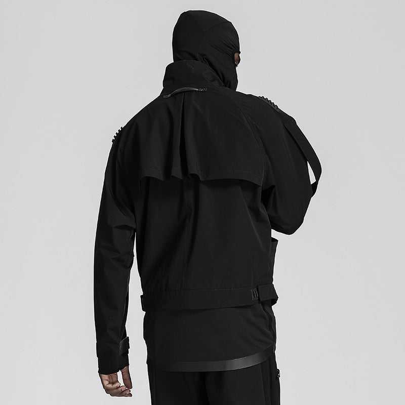 Cyberpunk Aesthetic Warrior Jackets With Multi-Pocket Design For men