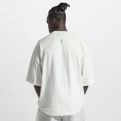 Streetwear Warrior T-Shirts With Ribbed Cuffs/Hem For men