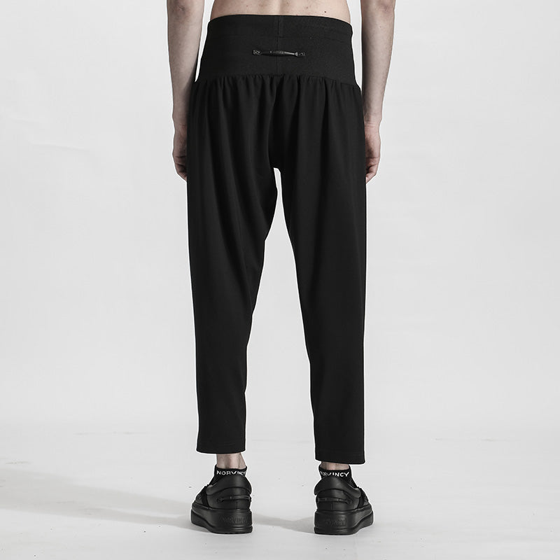 Patchwork panel Warrior joggers With Elastic Waistband For men