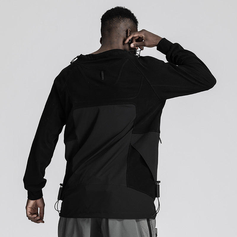Patchwork panel T-Shirts With Durable Ripstop For men