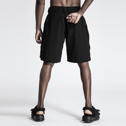 Futuristic Design Warrior Shorts With Multi-Pocket Design For men