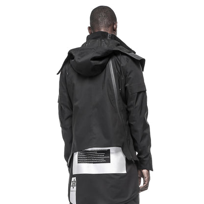 Cyberpunk Aesthetic Warrior Windbreakers With Multi-Pocket Design For men