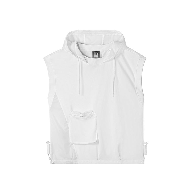Patchwork panel Warrior Tank Tops (Sleeveless Tops) With Multi-Pocket Design For men