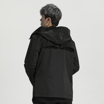 Longline Warrior Windbreakers With Magnetic Buckles For men