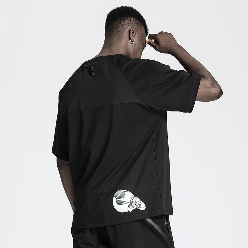 Loose/Relaxed Fit Warrior T-Shirts With Patchwork panel For men