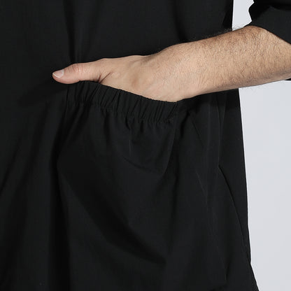 Patchwork panel Warrior Shirts With Multi-Pocket Design For men