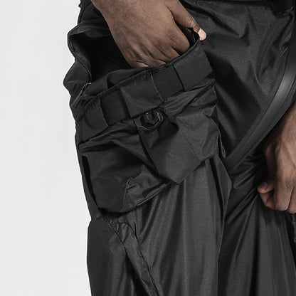 Futuristic Design Warrior Cargo Pants With Adjustable Drawstring For men