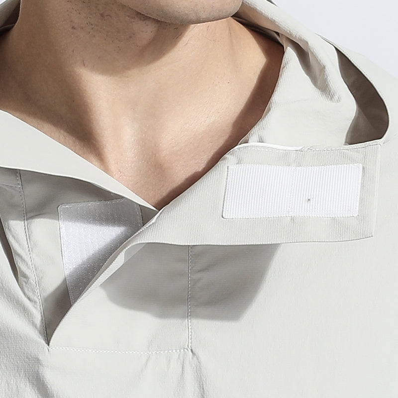 Patchwork panel Warrior Shirts With Multi-Pocket Design For men