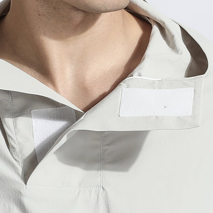 Patchwork panel Warrior Shirts With Multi-Pocket Design For men