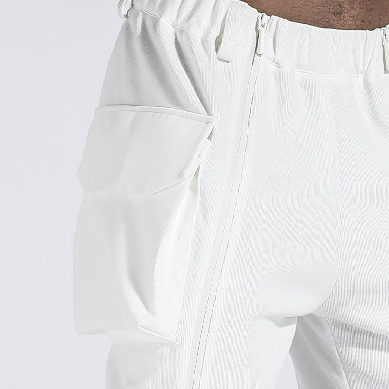 Futuristic Design Warrior Cargo Pants With Elastic Waistband For men