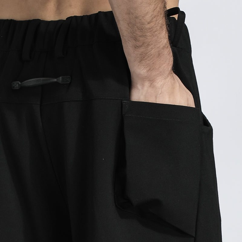 Patchwork panel Warrior Shorts With Elastic Waistband For men