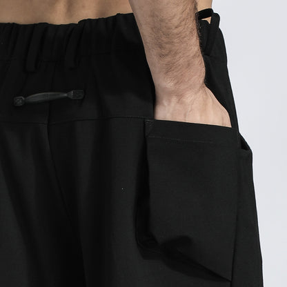Patchwork panel Warrior Shorts With Elastic Waistband For men