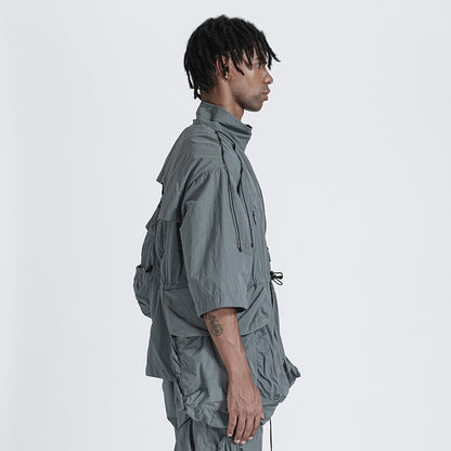 Cyberpunk Aesthetic Warrior Jackets With Multi-Pocket Design For men