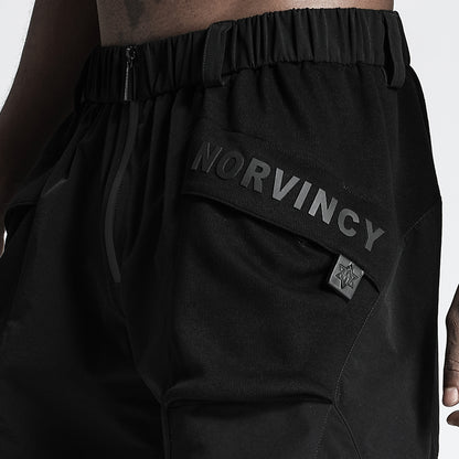 Futuristic Design Warrior Shorts With Multi-Pocket Design For men