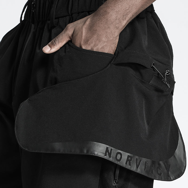 Utilitarian Warrior Shorts With Multi-Pocket Design For men
