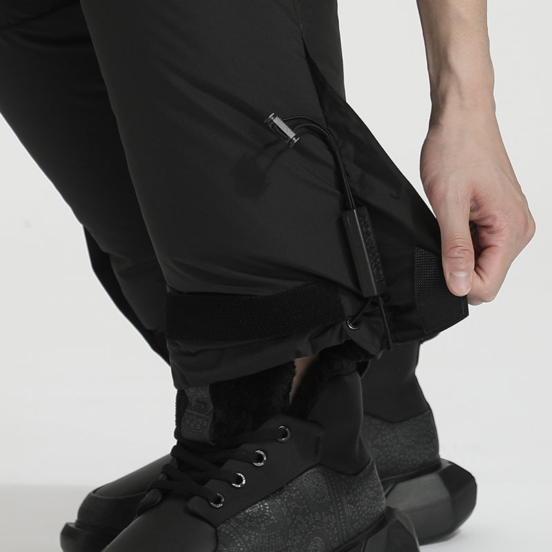 Loose/Relaxed Fit Warrior Down Pants With Elastic Waistband For men
