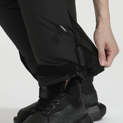 Loose/Relaxed Fit Warrior Down Pants With Elastic Waistband For men