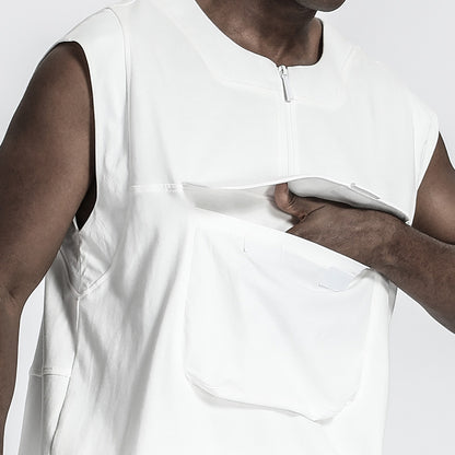 Patchwork panel Warrior Tank Tops (Sleeveless Tops) With Durable Ripstop For men