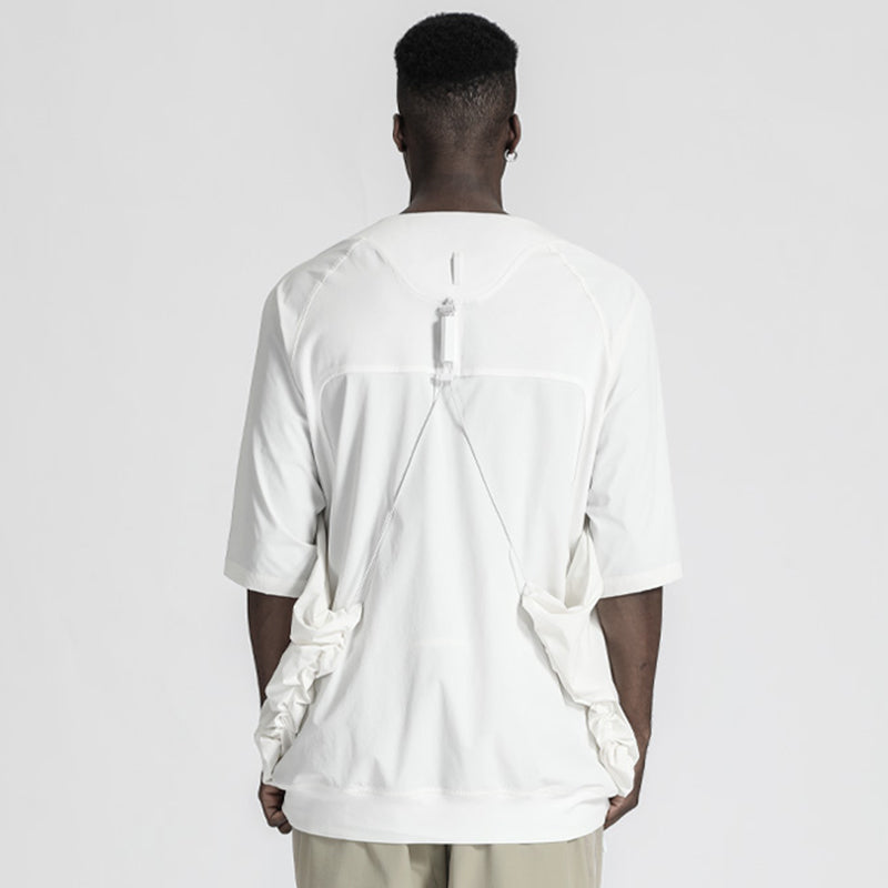 Patchwork panel Warrior T-Shirts With Durable Ripstop For men