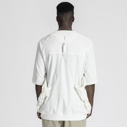 Patchwork panel Warrior T-Shirts With Durable Ripstop For men