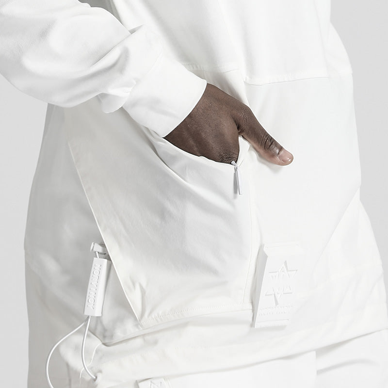 Patchwork panel T-Shirts With Durable Ripstop For men